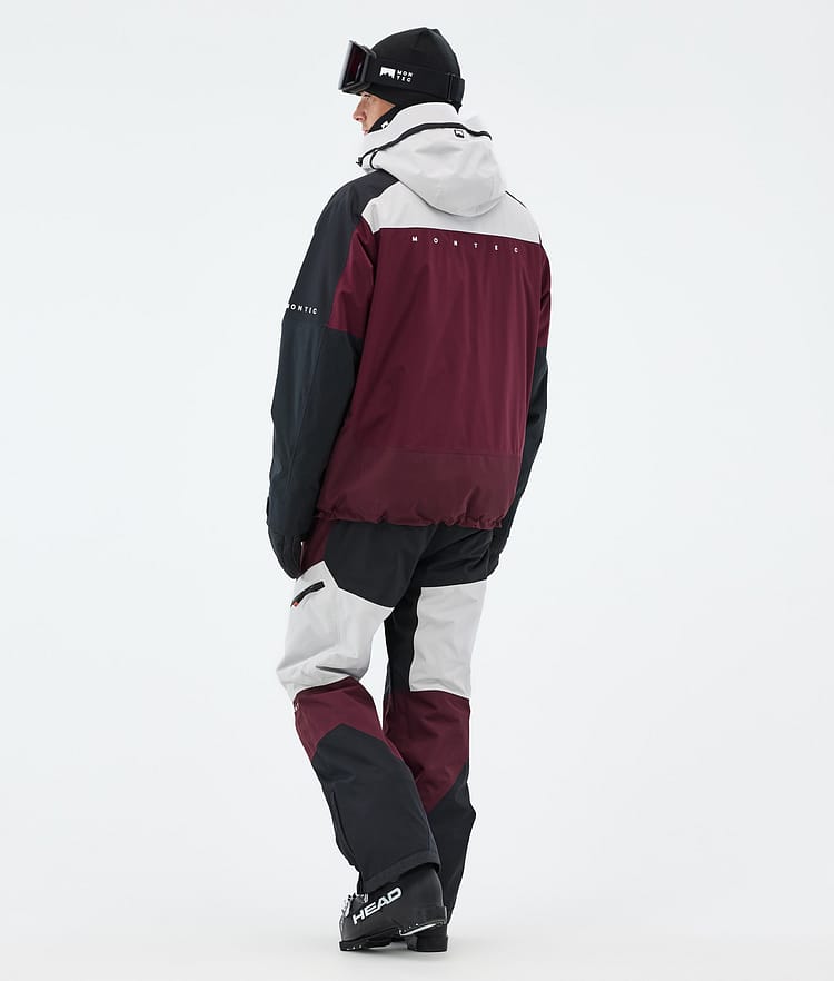 Montec Oracle Skijakke Herre Light Grey/Black/Burgundy, Bilde 5 av 10