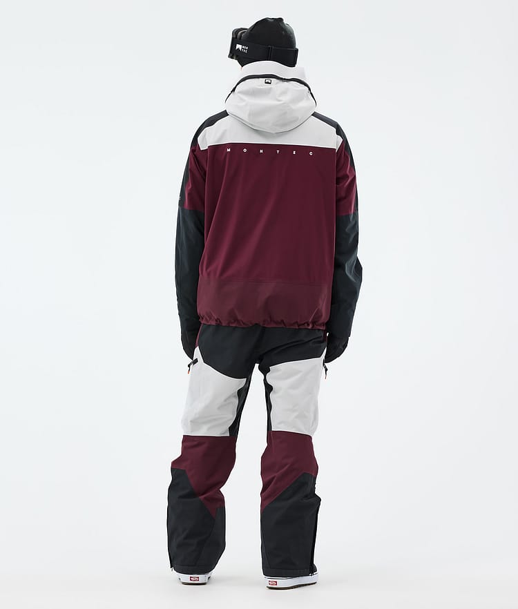 Montec Oracle Snowboardjakke Herre Light Grey/Black/Burgundy, Bilde 5 av 10