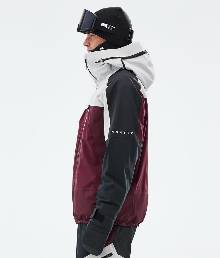 Montec Oracle Snowboardjakke Herre Light Grey/Black/Burgundy, Bilde 6 av 10