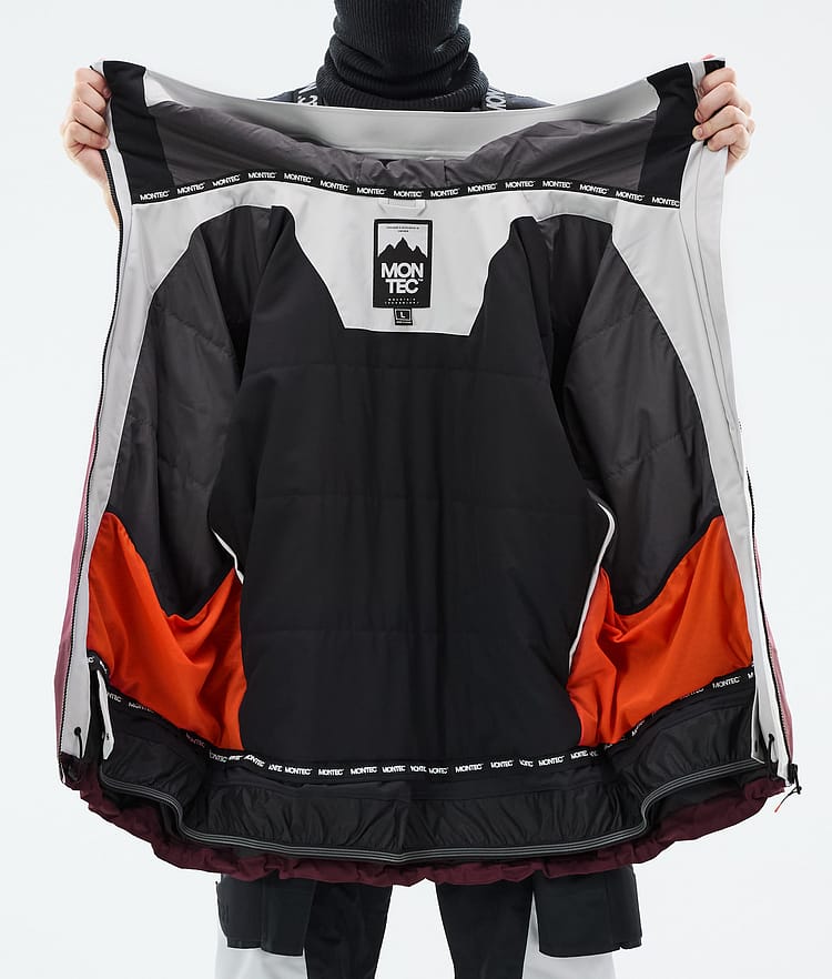 Montec Oracle Skijakke Herre Light Grey/Black/Burgundy, Bilde 10 av 10