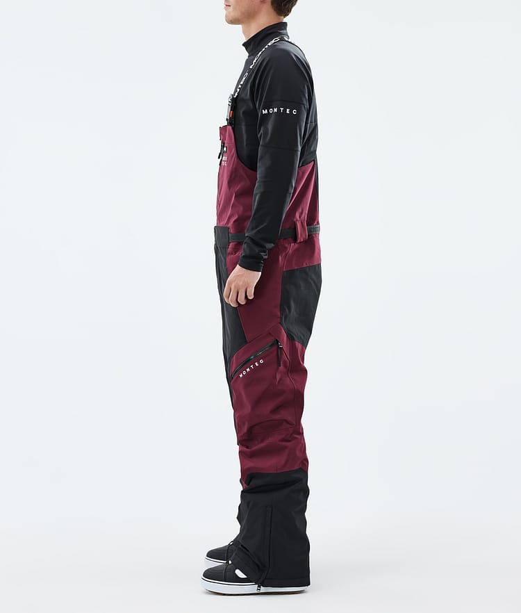 Montec Dozer Snowboardbukse Herre Burgundy/Black, Image 2 of 6