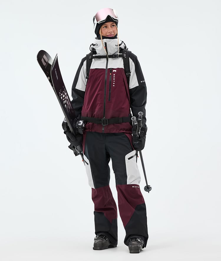 Montec Oracle W Skijakke Dame Light Grey/Black/Burgundy, Bilde 3 av 10