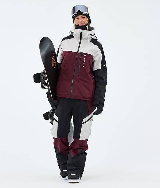 Montec Oracle W Snowboardoutfit Light Grey/Black/Burgundy