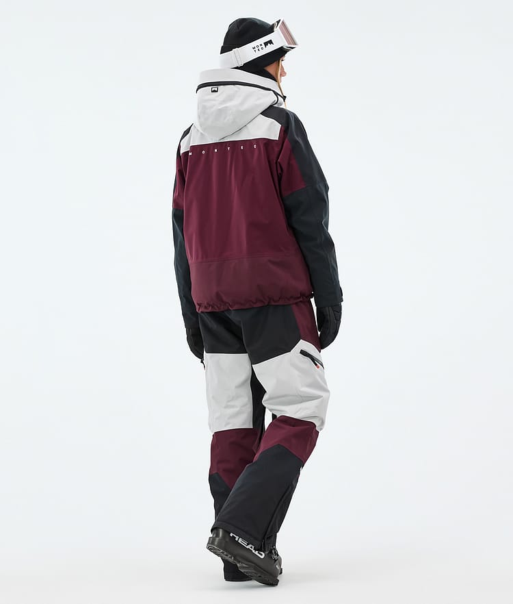 Montec Oracle W Skijakke Dame Light Grey/Black/Burgundy, Bilde 5 av 10