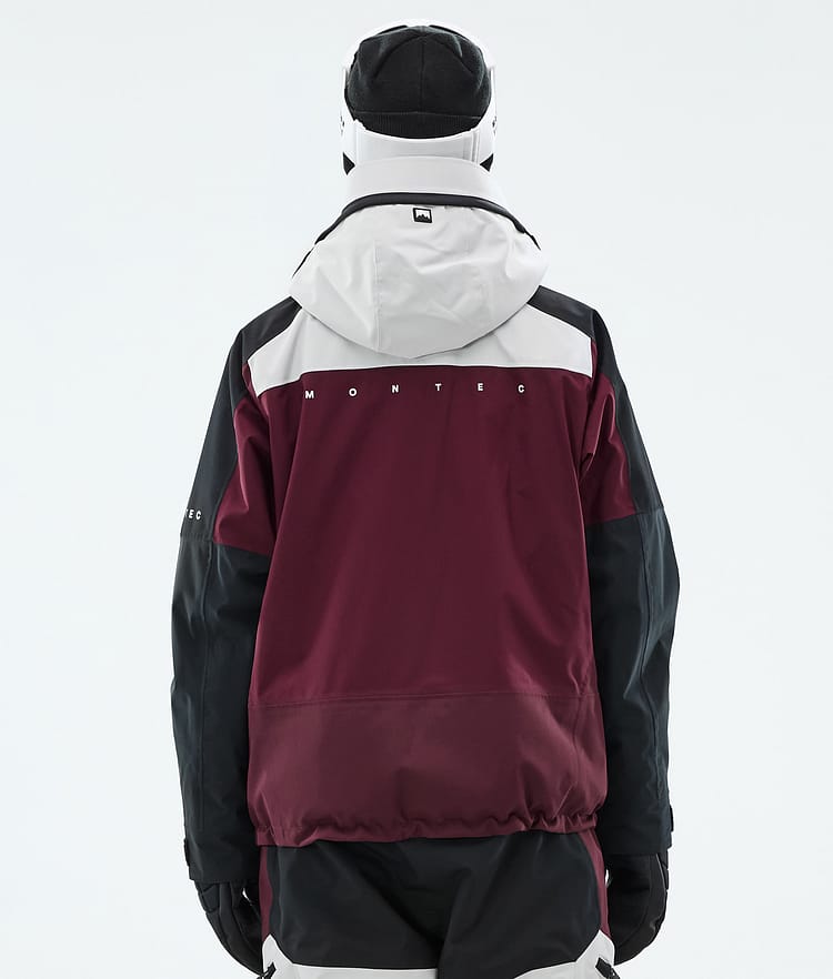 Montec Oracle W Snowboardjakke Dame Light Grey/Black/Burgundy, Bilde 7 av 10