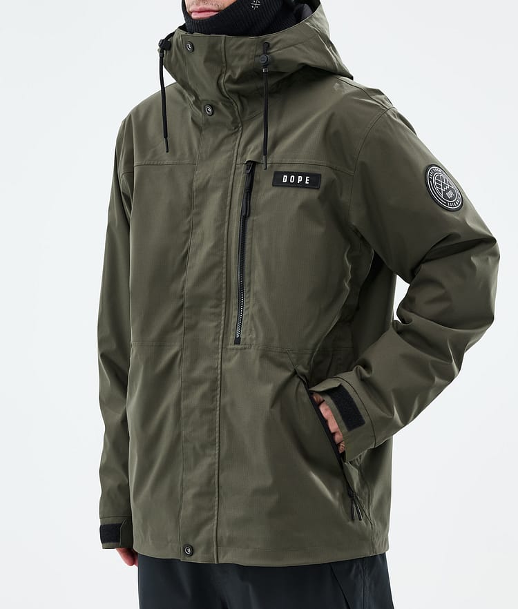 Dope Blizzard Full Zip Snowboardjakke Herre Olive Green, Bilde 7 av 9