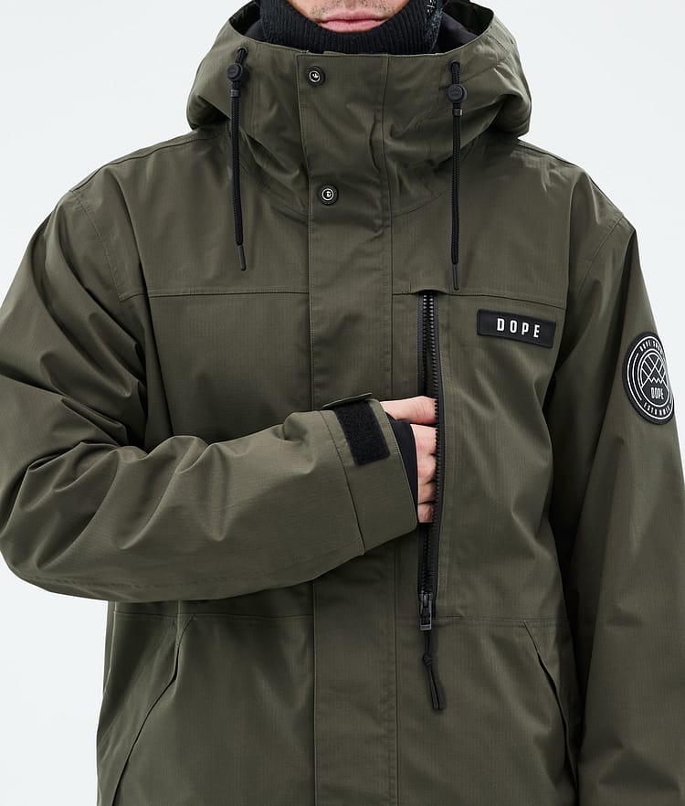 Dope Blizzard Full Zip Snowboardjakke Herre Olive Green, Bilde 8 av 9