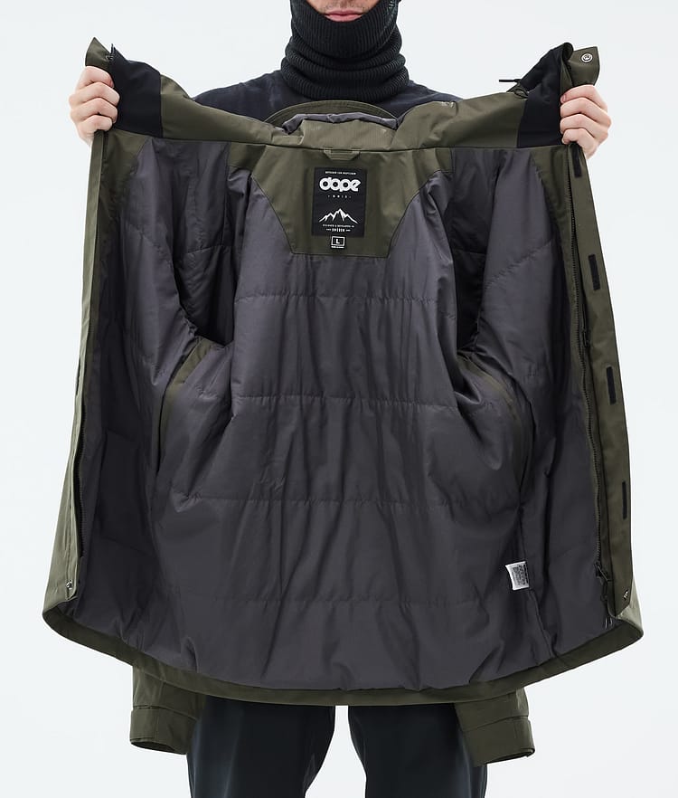 Dope Blizzard Full Zip Snowboardjakke Herre Olive Green, Bilde 9 av 9