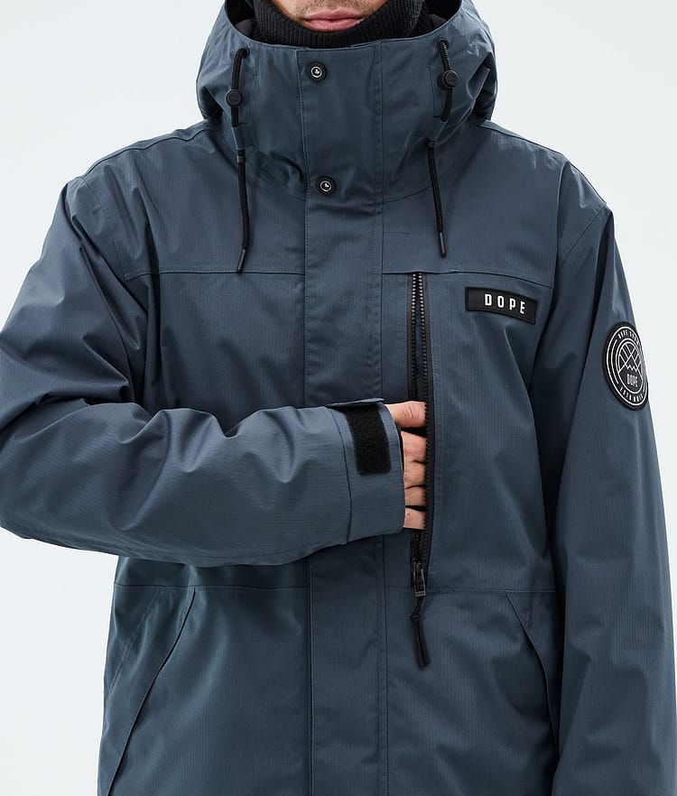 Dope Blizzard Full Zip Snowboardjakke Herre Metal Blue, Image 8 of 9
