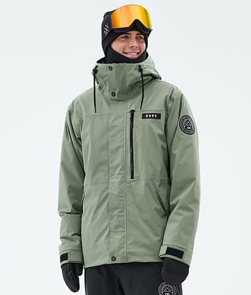 Dope Blizzard Full Zip Snowboardjakke Moss Green
