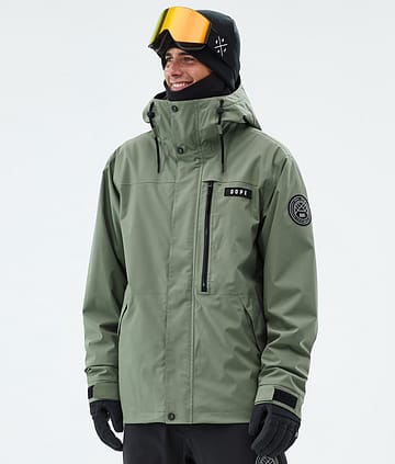 Dope Blizzard Full Zip Snowboardjakke Moss Green
