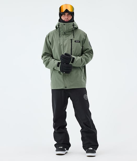 Dope Blizzard Full Zip Snowboardoutfit Moss Green/Black
