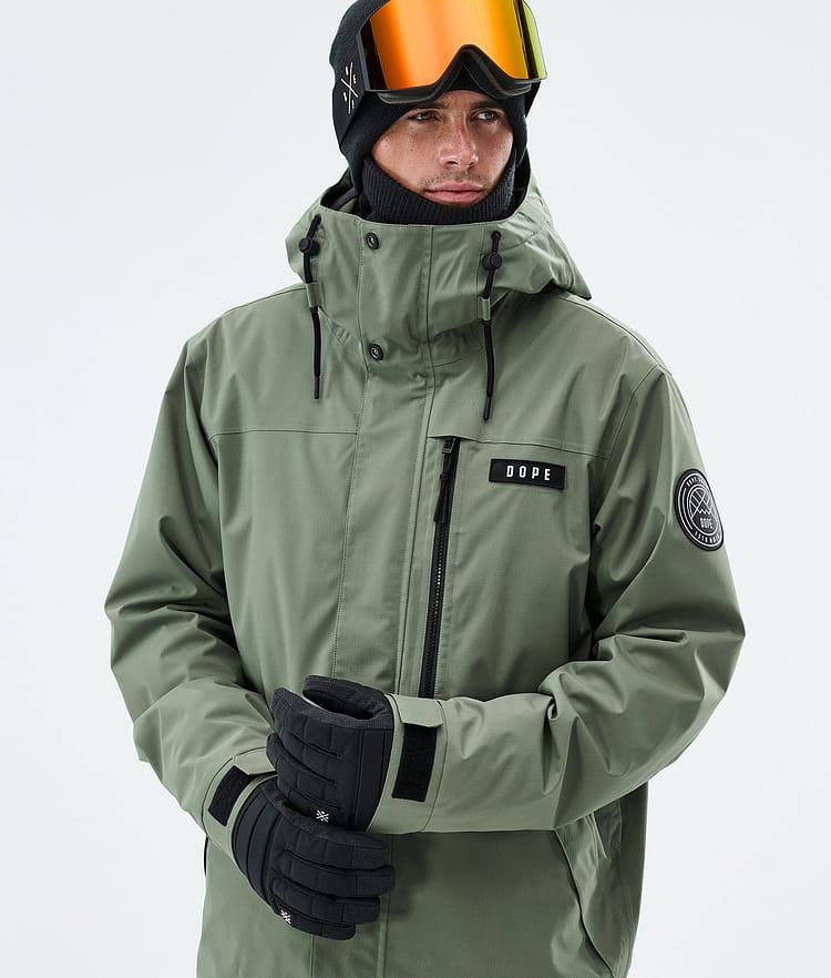 Dope Blizzard Full Zip Skijakke Herre Moss Green, Image 4 of 9