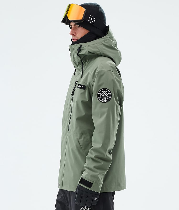 Dope Blizzard Full Zip Snowboardjakke Herre Moss Green, Image 5 of 9