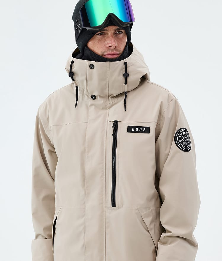 Dope Blizzard Full Zip Skijakke Herre Sand, Image 4 of 9