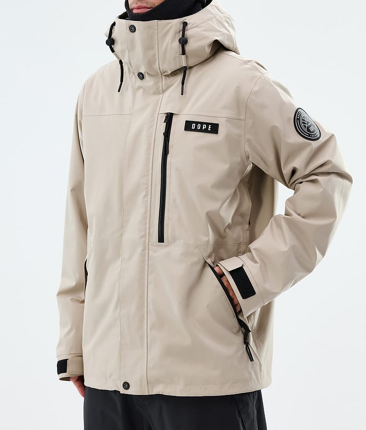 Dope Blizzard Full Zip Skijakke Herre Sand, Image 7 of 9