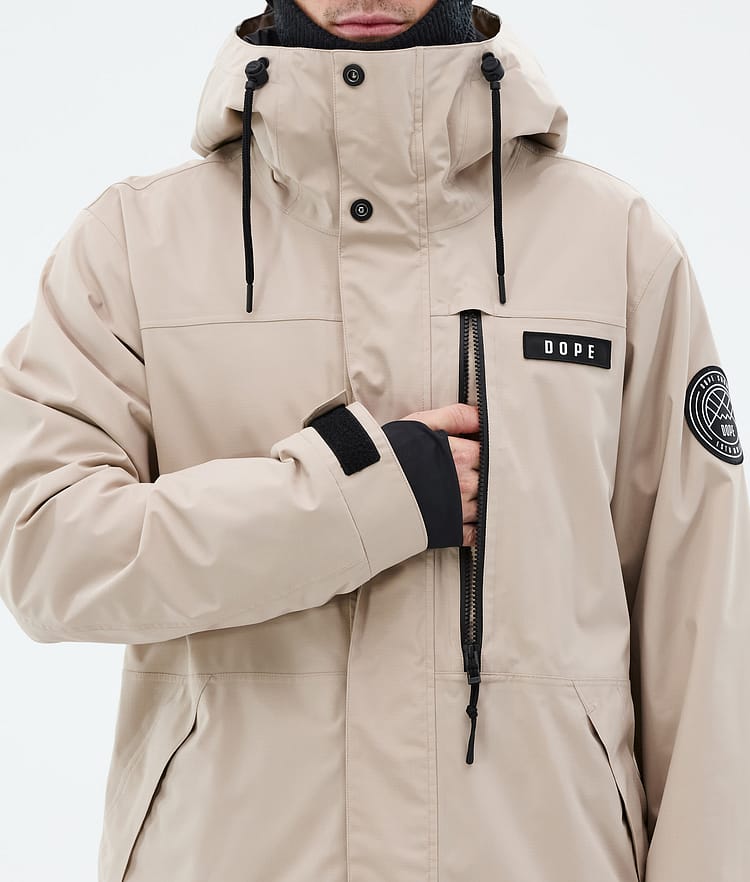 Dope Blizzard Full Zip Snowboardjakke Herre Sand, Bilde 8 av 9