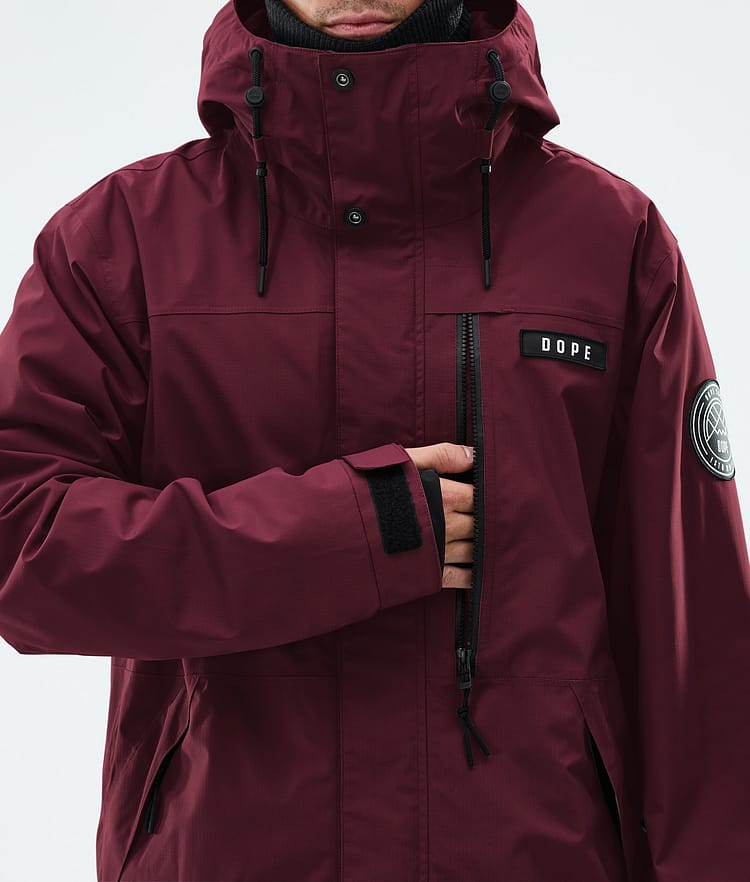 Dope Blizzard Full Zip Skijakke Herre Burgundy, Image 8 of 9