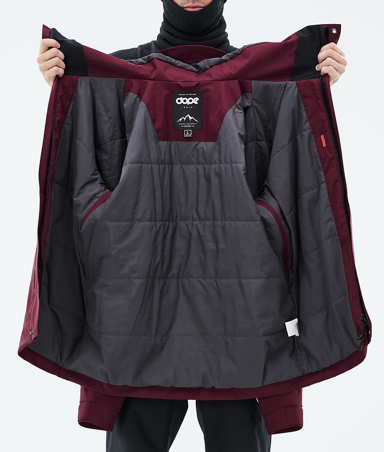 Dope Blizzard Full Zip Snowboardjakke Herre Burgundy, Bilde 10 av 10
