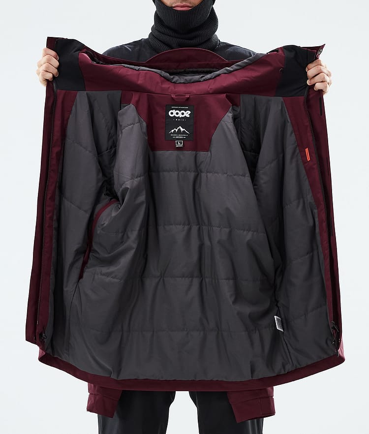 Dope Blizzard Full Zip Skijakke Herre Burgundy, Image 9 of 9