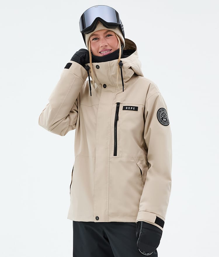 Dope Blizzard W Full Zip Skijakke Dame Sand, Bilde 1 av 9
