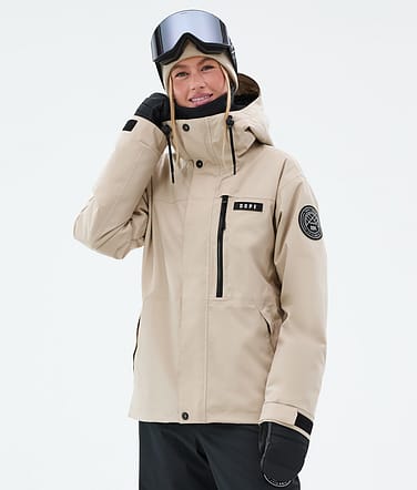 Dope Blizzard W Full Zip Snowboardjakke Dame Sand
