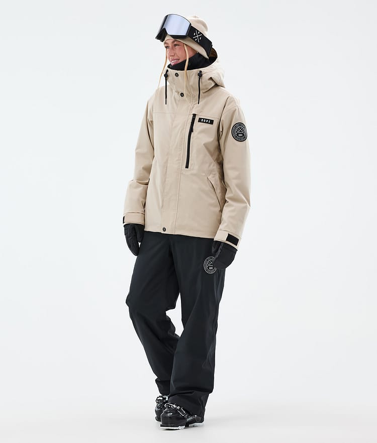 Dope Blizzard W Full Zip Skijakke Dame Sand, Bilde 2 av 9
