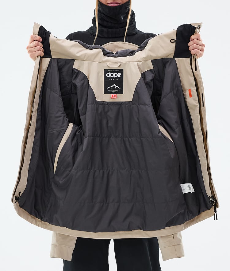 Dope Blizzard W Full Zip Skijakke Dame Sand, Bilde 9 av 9