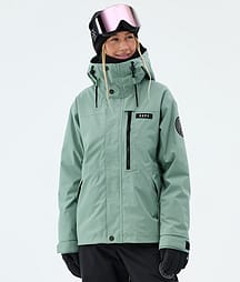 Dope Blizzard W Full Zip Snowboardjakke Dame Faded Green