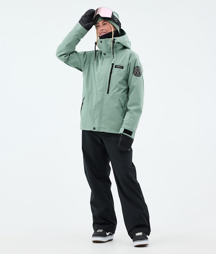Dope Blizzard W Full Zip Snowboardjakke Dame Faded Green, Bilde 2 av 9
