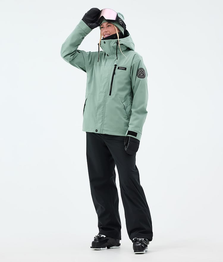 Dope Blizzard W Full Zip Skijakke Dame Faded Green, Bilde 2 av 9