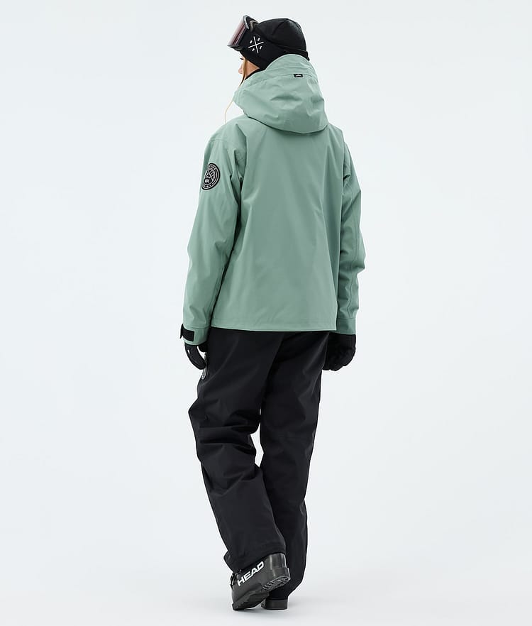 Dope Blizzard W Full Zip Skijakke Dame Faded Green, Image 3 of 9