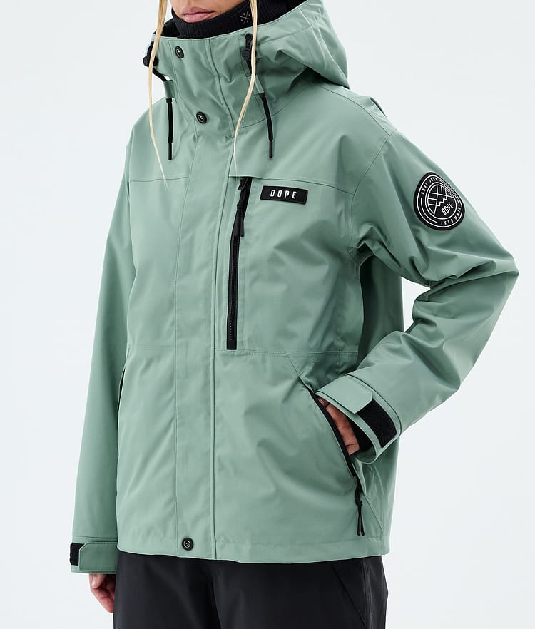 Dope Blizzard W Full Zip Snowboardjakke Dame Faded Green, Image 7 of 9