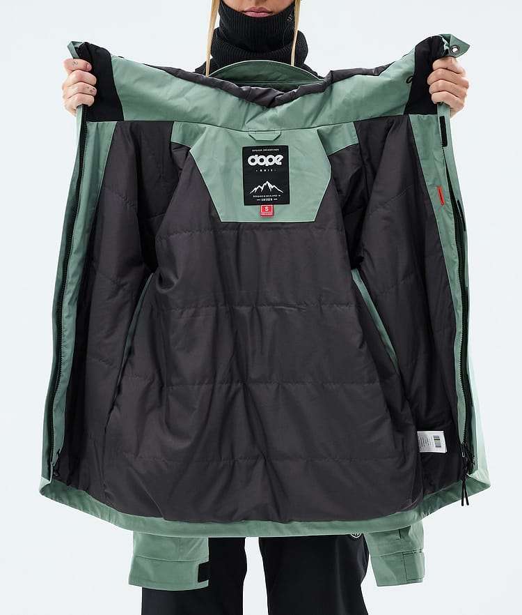 Dope Blizzard W Full Zip Skijakke Dame Faded Green, Image 9 of 9