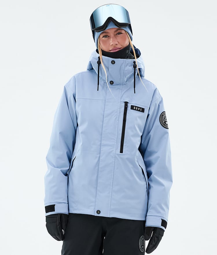 Dope Blizzard W Full Zip Snowboardjakke Dame Light Blue, Bilde 1 av 9