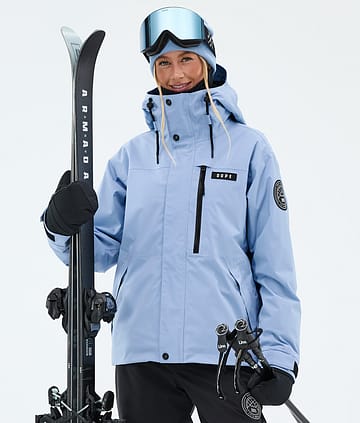 Dope Blizzard W Full Zip Skijakke Light Blue
