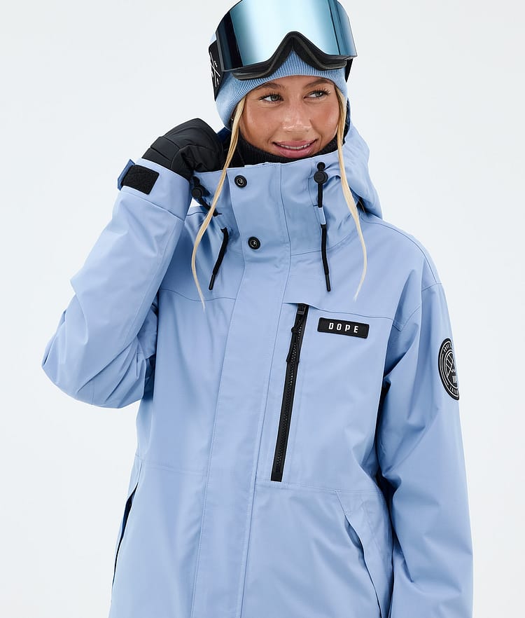 Dope Blizzard W Full Zip Skijakke Dame Light Blue, Image 4 of 9