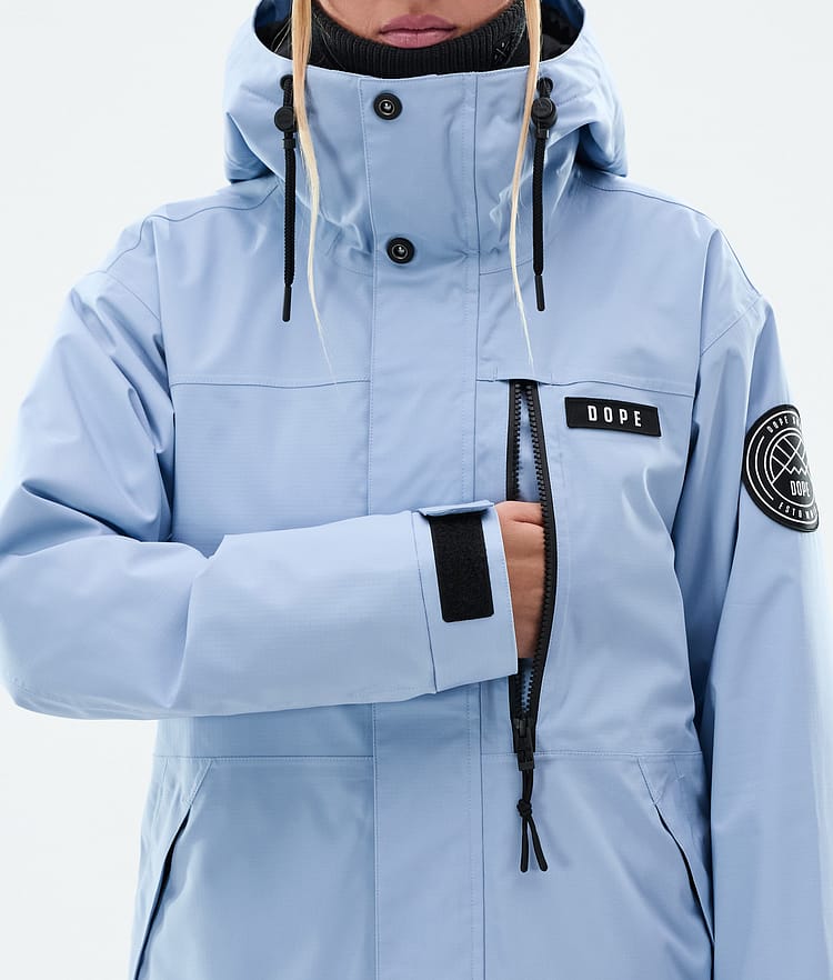 Dope Blizzard W Full Zip Snowboardjakke Dame Light Blue, Bilde 8 av 9