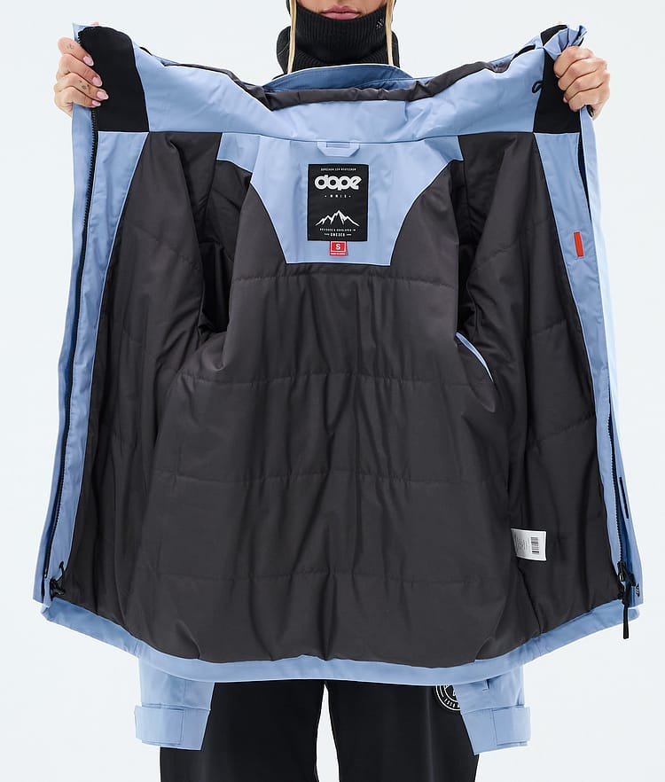 Dope Blizzard W Full Zip Skijakke Dame Light Blue, Image 9 of 9