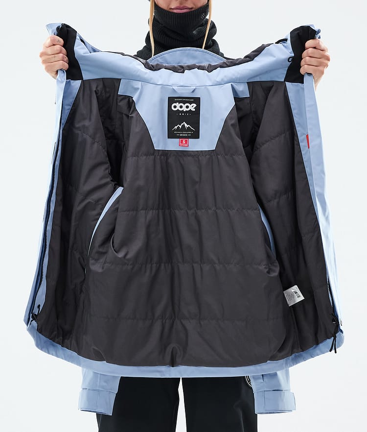 Dope Blizzard W Full Zip Snowboardjakke Dame Light Blue, Bilde 9 av 9