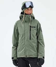 Dope Blizzard W Full Zip Skijakke Dame Moss Green