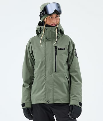 Dope Blizzard W Full Zip Skijakke Moss Green