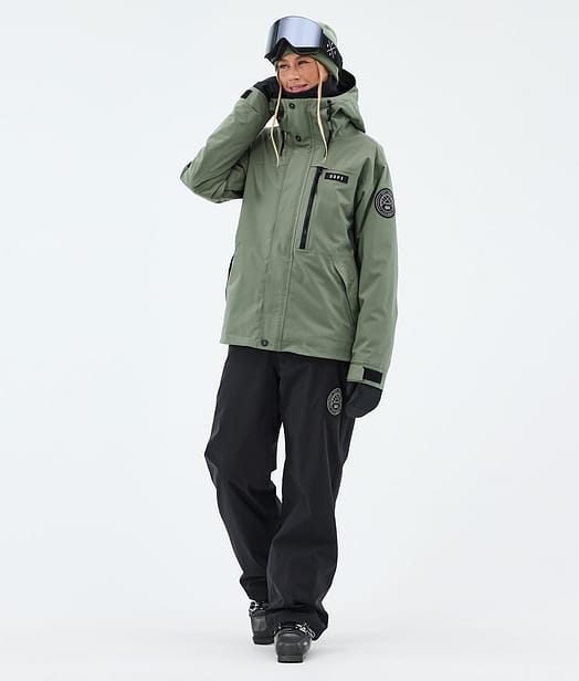 Dope Blizzard W Full Zip Skidoutfit Moss Green