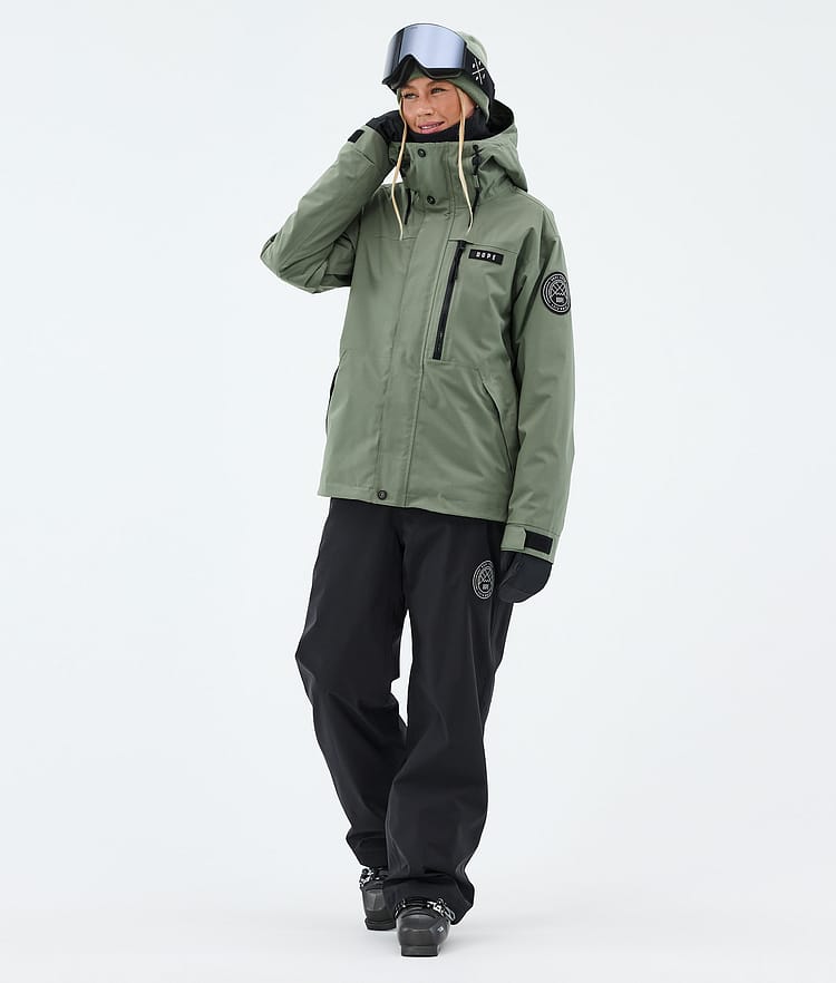 Dope Blizzard W Full Zip Skijakke Dame Moss Green, Image 2 of 9
