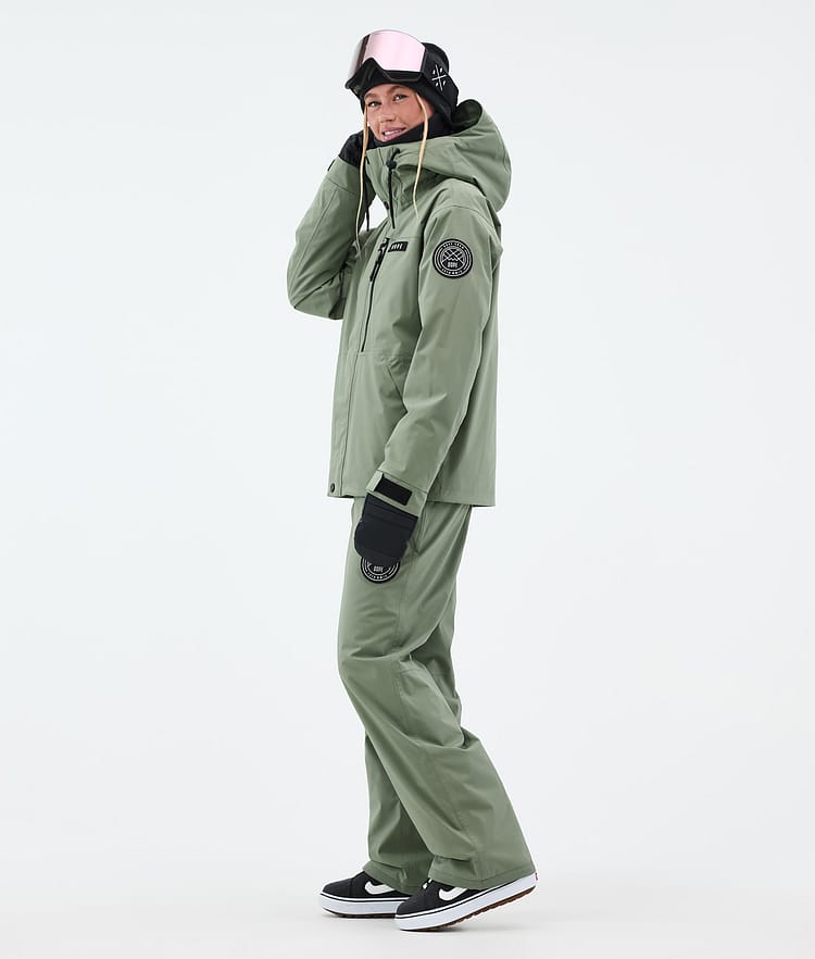 Dope Blizzard W Full Zip Snowboardjakke Dame Moss Green, Bilde 3 av 9