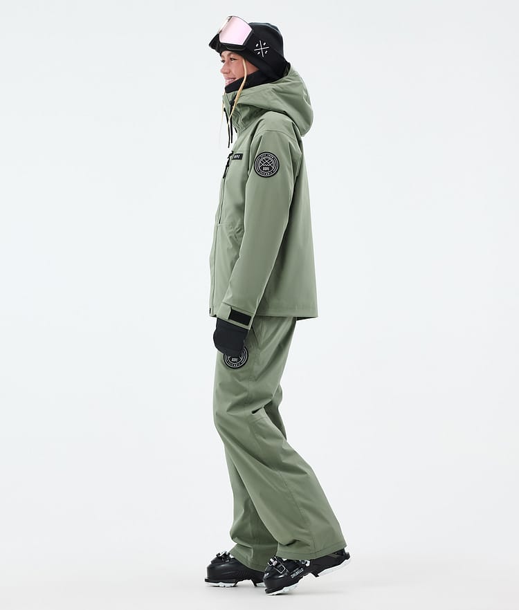Dope Blizzard W Full Zip Skijakke Dame Moss Green, Bilde 3 av 9