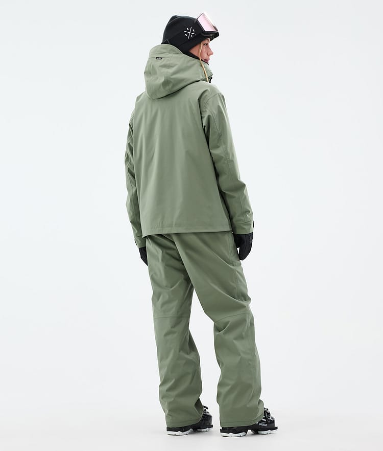 Dope Blizzard W Full Zip Skijakke Dame Moss Green, Bilde 4 av 9