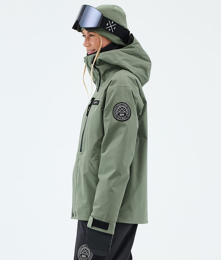 Dope Blizzard W Full Zip Skijakke Dame Moss Green, Image 5 of 9