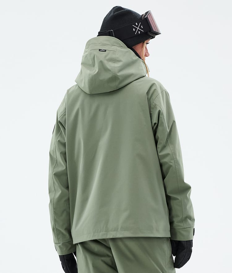 Dope Blizzard W Full Zip Snowboardjakke Dame Moss Green, Bilde 6 av 9