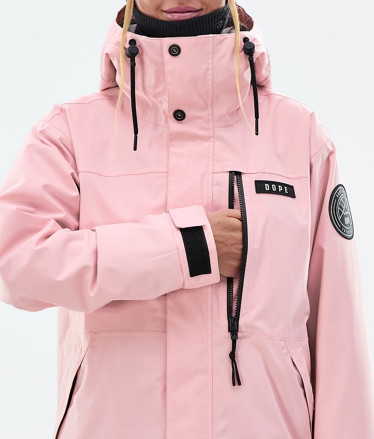Dope Blizzard W Full Zip Skijakke Dame Soft Pink, Bilde 8 av 9